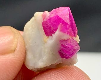 Pigeon Blood Ruby Crystals on Albite Matrix, Jagdalek Afghanistan