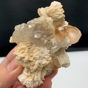 Topaz with Cleavelandite, Quartz, Wonderful Transparent Crystals on Albite Matrix Beautiful Natural Specimen from Pakistan. 146 Gram