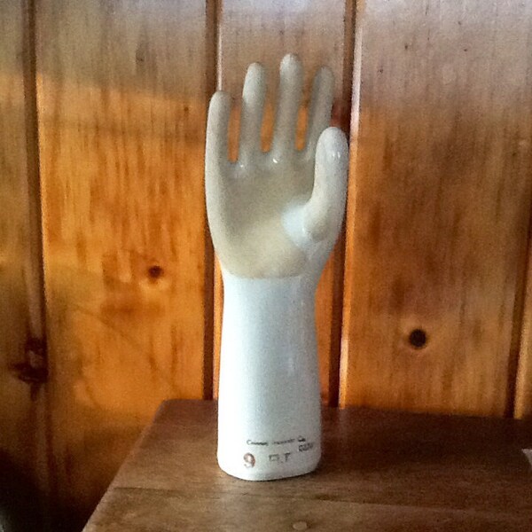 Porcelain Glove Mold Industrial Antique 1959
