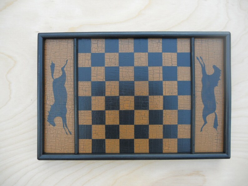 PRIMITIVE PUNCH NEEDLE PATTERN ~ GAME BOARD SERIES BACKGAMMON