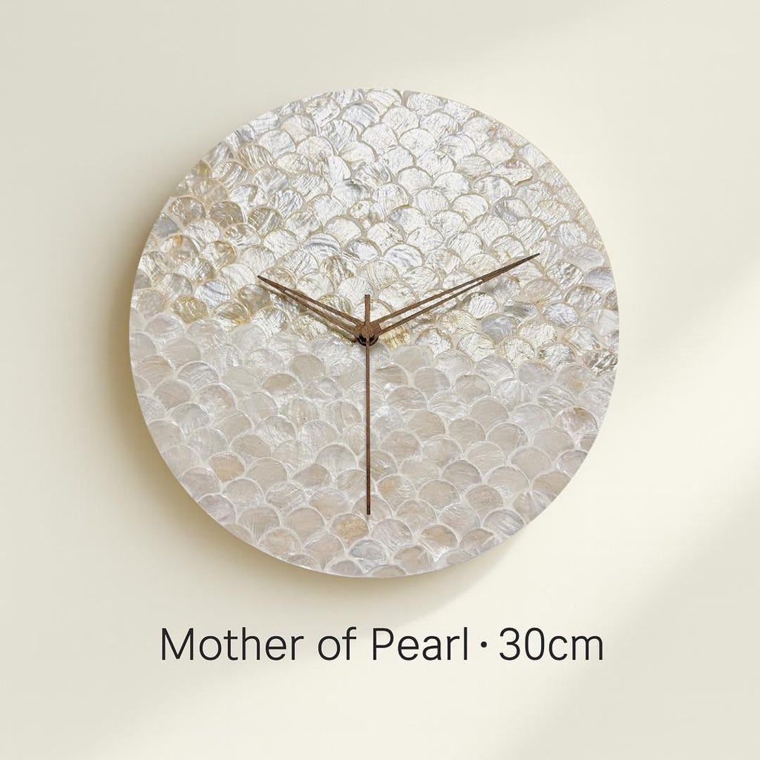 Handmade Mother of Pearl Wall Clock: Coastal Capiz Shell Decor - Etsy