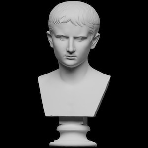 Augustus Bust | First Roman Emperor Statue | Caesar Augustus Decor | 12k Resin or Marble composite PLA