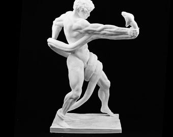 Athlete Wrestling a Python Statue | Frederic Leighton | Victorian Art | 12k Resin unpainted or Marble Effect PLA