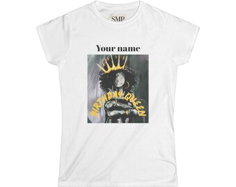 Custom Black Woman Birthday T-Shirt: Personalized Softstyle Tee