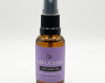 Bakuchiol Face & Neck Oil | Plant-Based Retinol Alternative, Hydrating Glow Facial Oil