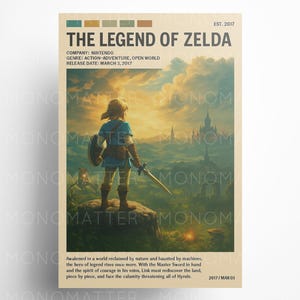 Breath of the Wild Art Poster: Gaming Wall Decor (Digital Download)