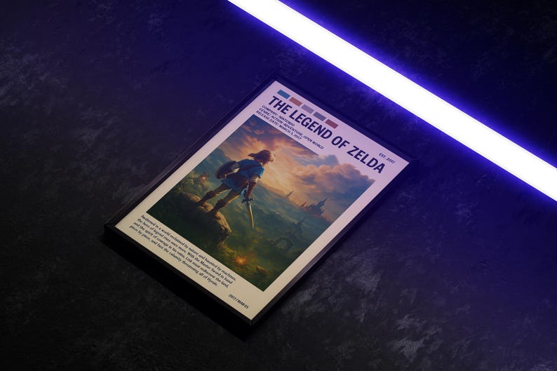 Breath of the Wild Art Poster (PHYSICAL), Gaming Wall Poster, Gaming ...