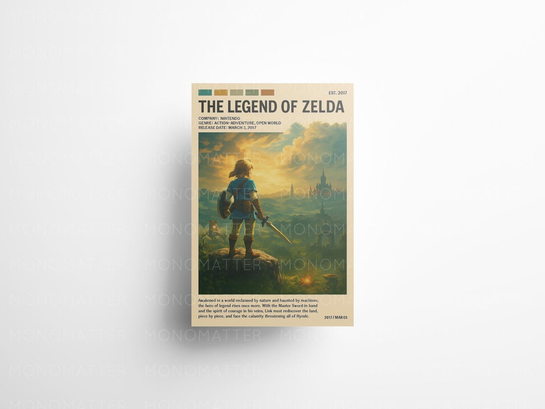 Breath of the Wild Art Poster (DIGITAL), Gaming Wall Poster, Gaming ...