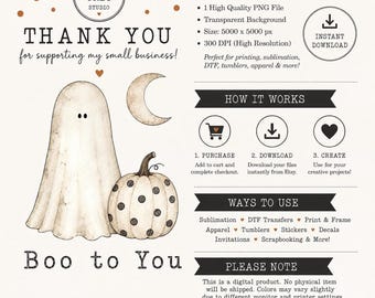 Fantasma Boo PNG / Imágenes prediseñadas de fantasmas de Halloween primitivos / Calabaza de granja PNG / Diseño rústico de sublimación de Halloween