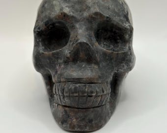 Yooperlite Crystal Skull: UV Reactive Stone of Truth