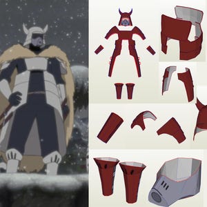 Naruto – Samurai Armor – Cosplay Wearable Armor – Pepakura EVA Foam Template – PDO Pattern File Only