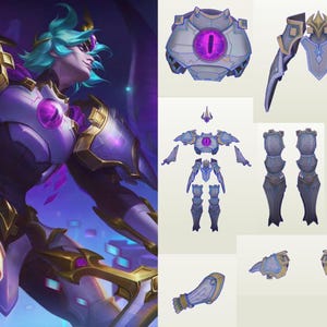 Arcade Viego Armor Template: League of Legends Cosplay (PDO File Only)