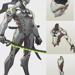 Genji Overwatch 2 Cosplay Foam Armor Template | Pepakura PDO File for EVA Crafting