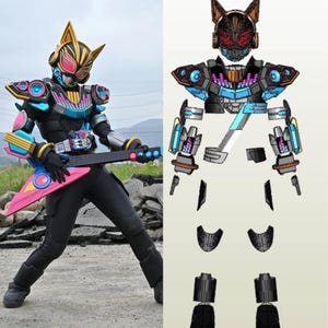 Kamen Rider Nago Beat Cosplay Foam Armor | Pepakura PDO Template