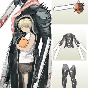 Chainsaw Man Cosplay Armor Template: EVA Foam Pepakura (PDO File)