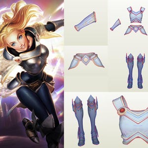 League of Legends - Lux cosplay wearable armor - Eva foam template - pdo pattern file only