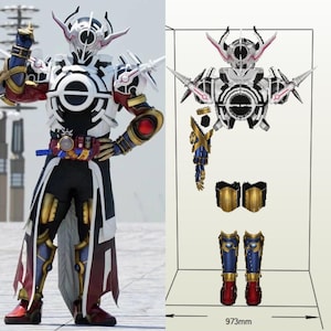 Kamen Rider Evol Black Hole Cosplay Foam Armor Template | Pepakura PDO File for EVA Crafting