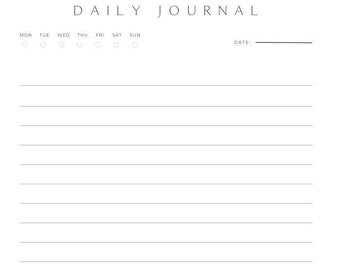 Daily Journal Pages for the Potter + Butler Journal Planner System
