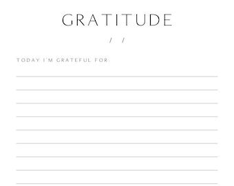 Gratitude Journal Pages for the Potter + Butler Journal Planner System