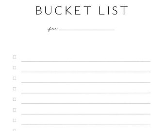 Bucket List Pages for the Potter + Butler Journal Planner System