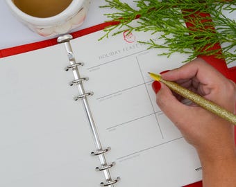 Christmas Holiday Journal Planner Inserts by Potter + Butler