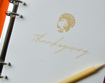 Thanksgiving Journal Planner by Potter + Butler Bundle: includes binder and inserts