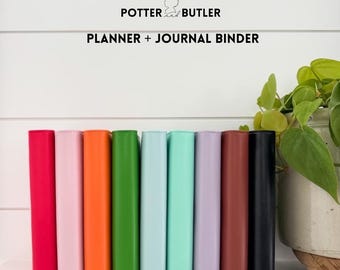Journal Planner Binder | A5 | Six Ring | Vegan Leather | Choose Color For Planning and Journaling
