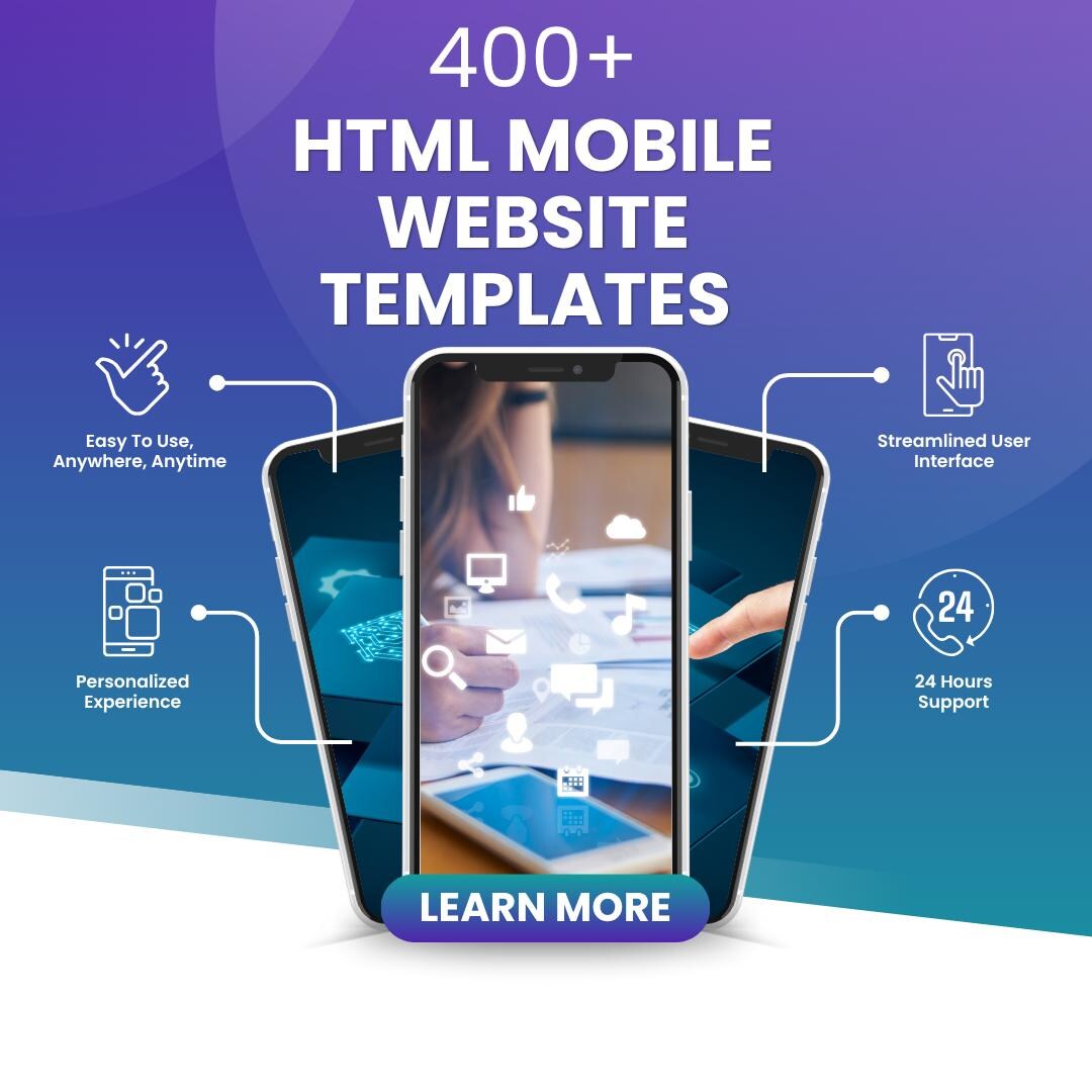 HTML Mobile Website Templates | Responsive Layout | Clean Code ...