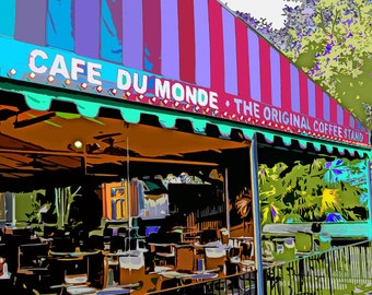 Cafe du Monde- original digital art photography 8x8