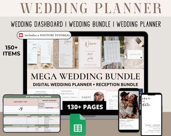 Hochzeitsplaner und Vorlagen-Bundle (Digitaler Download)