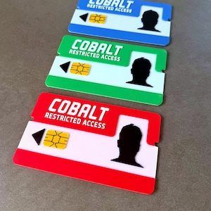 Rust Keycard Replica, 3D Printed COBALT Access Card, Rust Game Gift for Gamers, Green Blue Red Prop Card, Unofficial Fan Merch