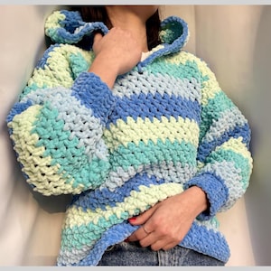 Crochet Sweater Pattern Woman | Easy DIY Crochet Pullover Pattern | PDF Digital Download | Handmade Women’s Crochet Jumper