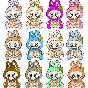 Labubu Svg Designs Bundle | Adorable Monster Characters Bundle | EPS, PNG, Sublimation, T Shirt Design, Cut Files - Instant Download