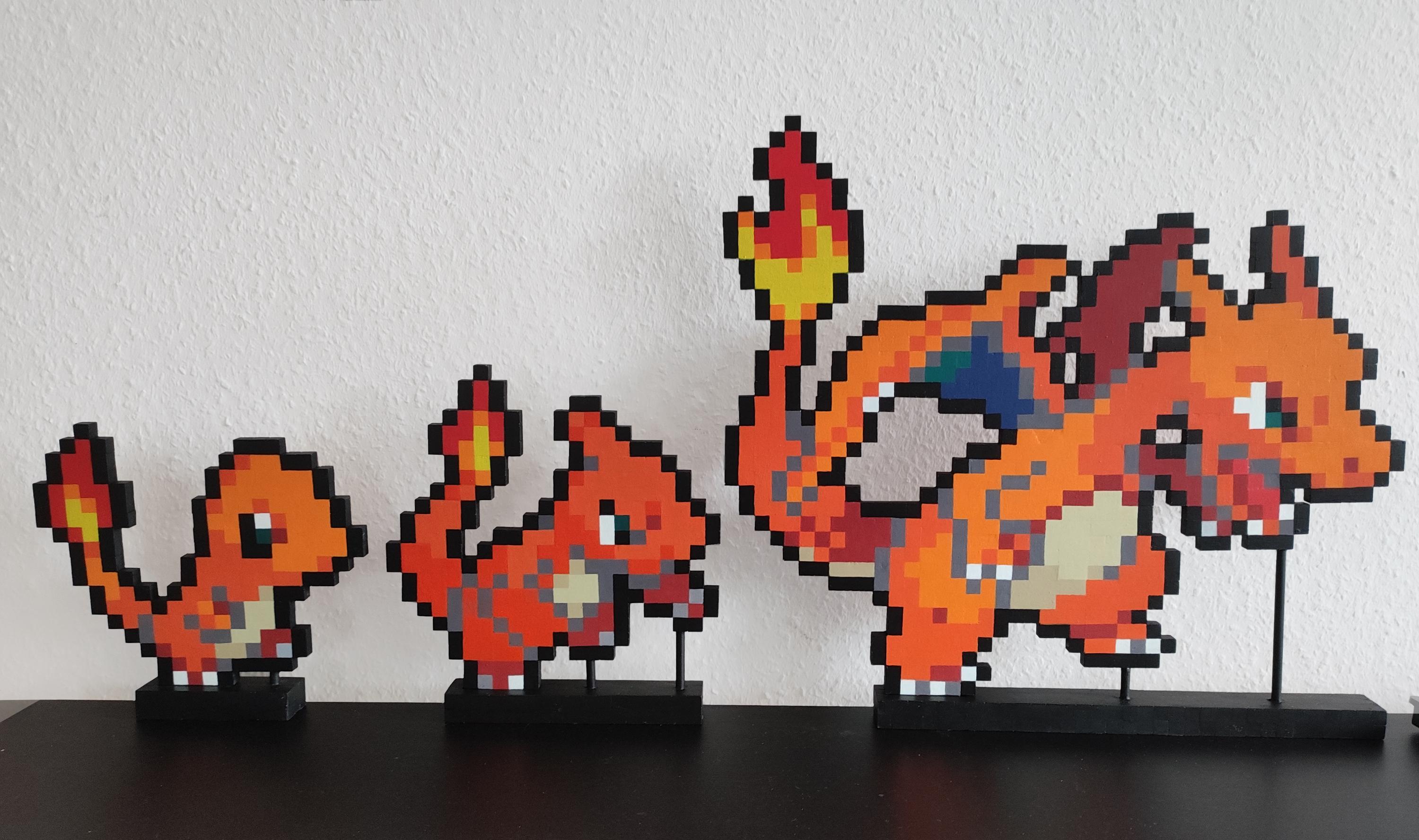 Charizard Pokemon Pixel Art Wooden Figurine - Etsy Australia