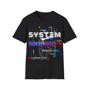 Glitch Art Graphic Tee: Unisex Cotton T-Shirt, Tech Lover Gift