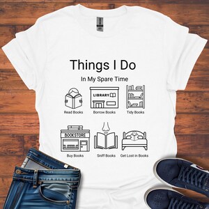 Bibliothek Liebhaber T-Shirt: Unisex Softstyle T-Shirt für Bücherwürmer