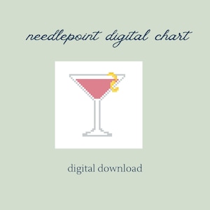 Cosmo Martini-miniborduurpuntenkaart: digitale pdf-patroondownload