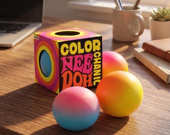 Needoh PEACE of Cake Squishy Toy NEE DOH Rainbow Cake Stress Fidget ...