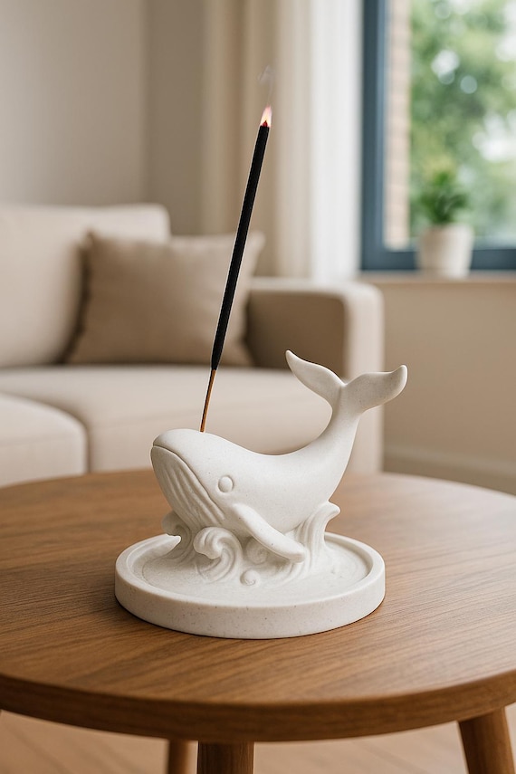 3D Printable Whale Incense Holder – STL File | Ocean Decor, Whale