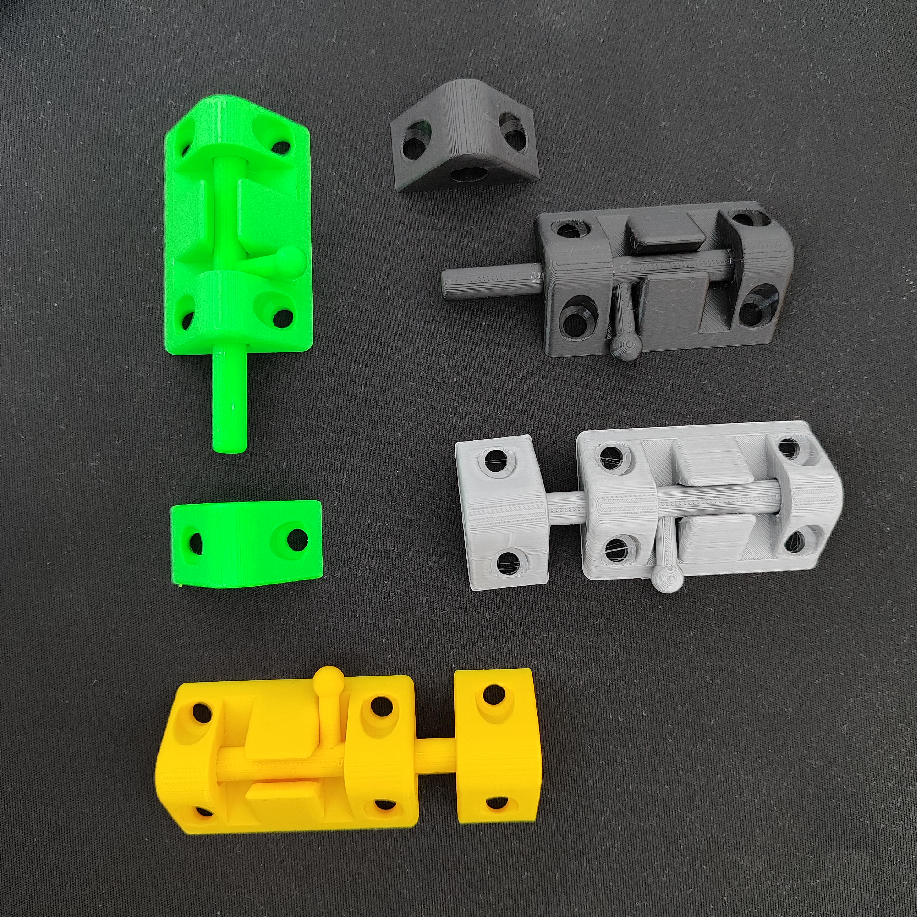 Door latch Bolt - 3D Printable Sliding Lock - instant Download STL File - Easy Print Door Lock for Home Security