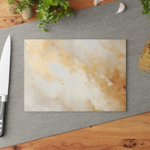 Elegant Marble Glass Cutting Board - Perfect Gift for Home Chefs, Wedding, Housewarming, Kitchen Decor, Culinary Art
