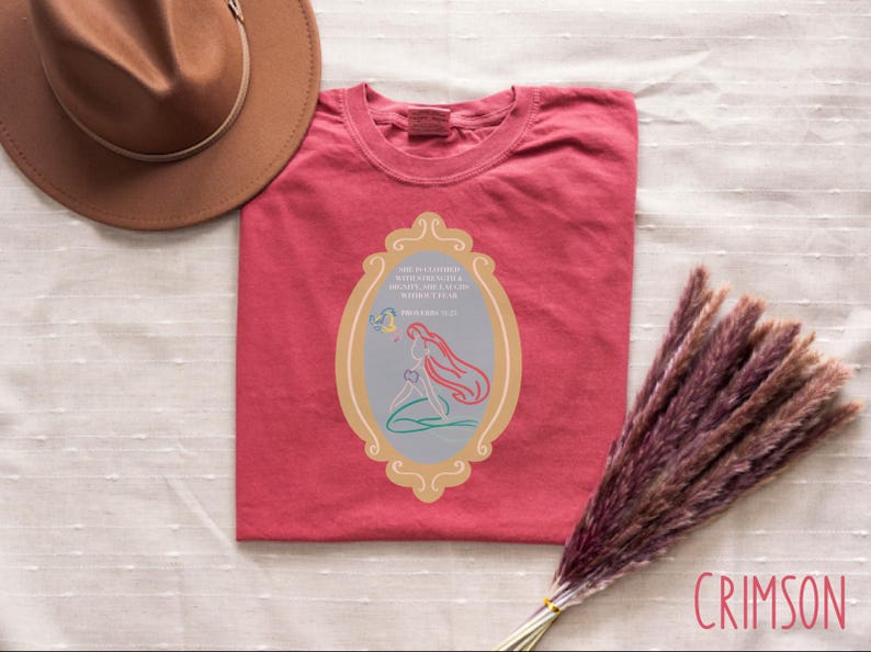 Proverbs 31 Princess Ariel T-shirt, Christian Tee, Bible Verse Shirt, Faith Apparel, Inspirational Clothing image 3