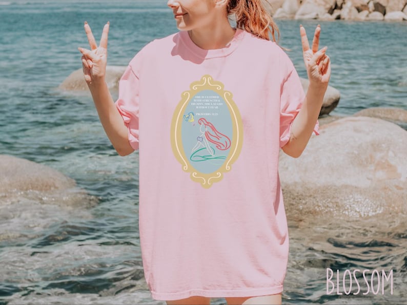 Proverbs 31 Princess Ariel T-shirt, Christian Tee, Bible Verse Shirt, Faith Apparel, Inspirational Clothing image 5