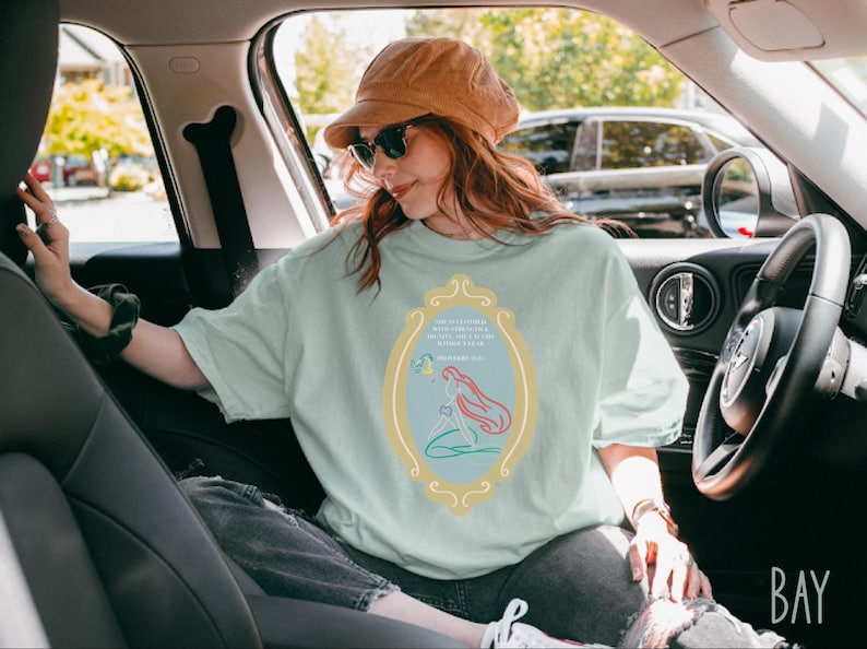 Proverbs 31 Princess Ariel T-shirt, Christian Tee, Bible Verse Shirt, Faith Apparel, Inspirational Clothing image 4