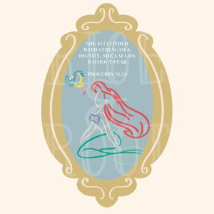 Proverbs 31 Princess Ariel T-shirt, Christian Tee, Bible Verse Shirt, Faith Apparel, Inspirational Clothing image 2