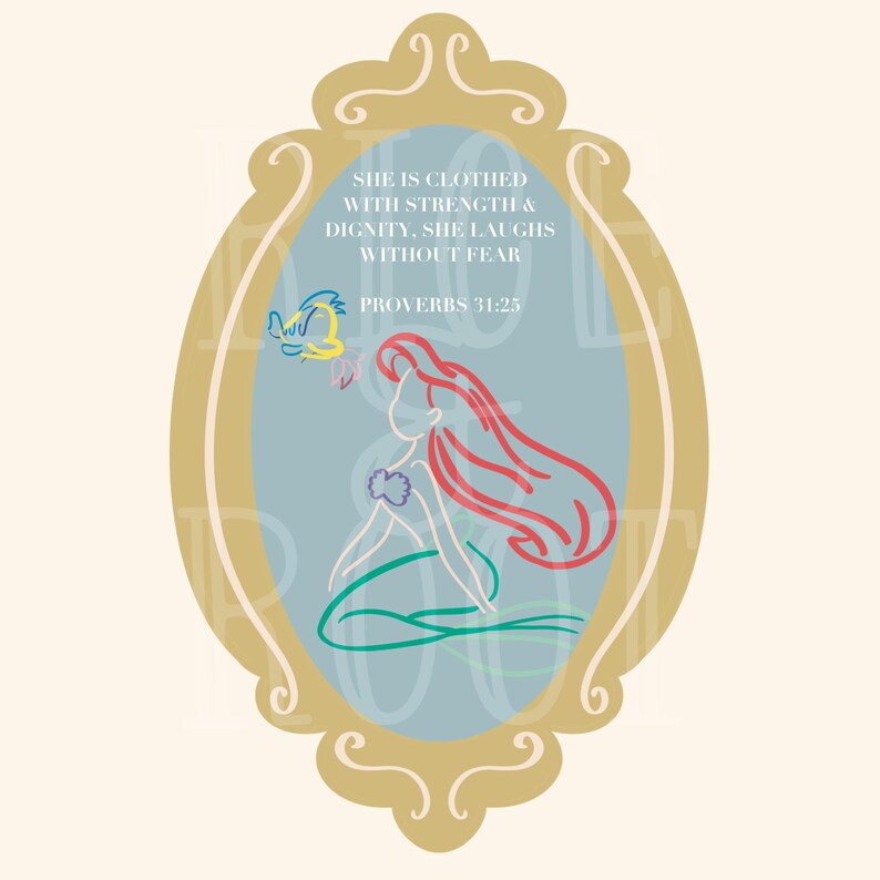 Proverbs 31 Princess Ariel T-shirt, Christian Tee, Bible Verse Shirt, Faith Apparel, Inspirational Clothing image 2