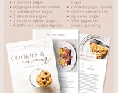 Canva Cookbook Template: Editable Recipe Book, Food Blogger Layout (Digital Download)