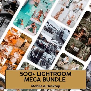 500+ MEGA BUNDLE Lightroom Mobile & Desktop Presets, Natural Presets For Instagram, Aesthetic Influencer Presets, Moody Blogger Presets PLR