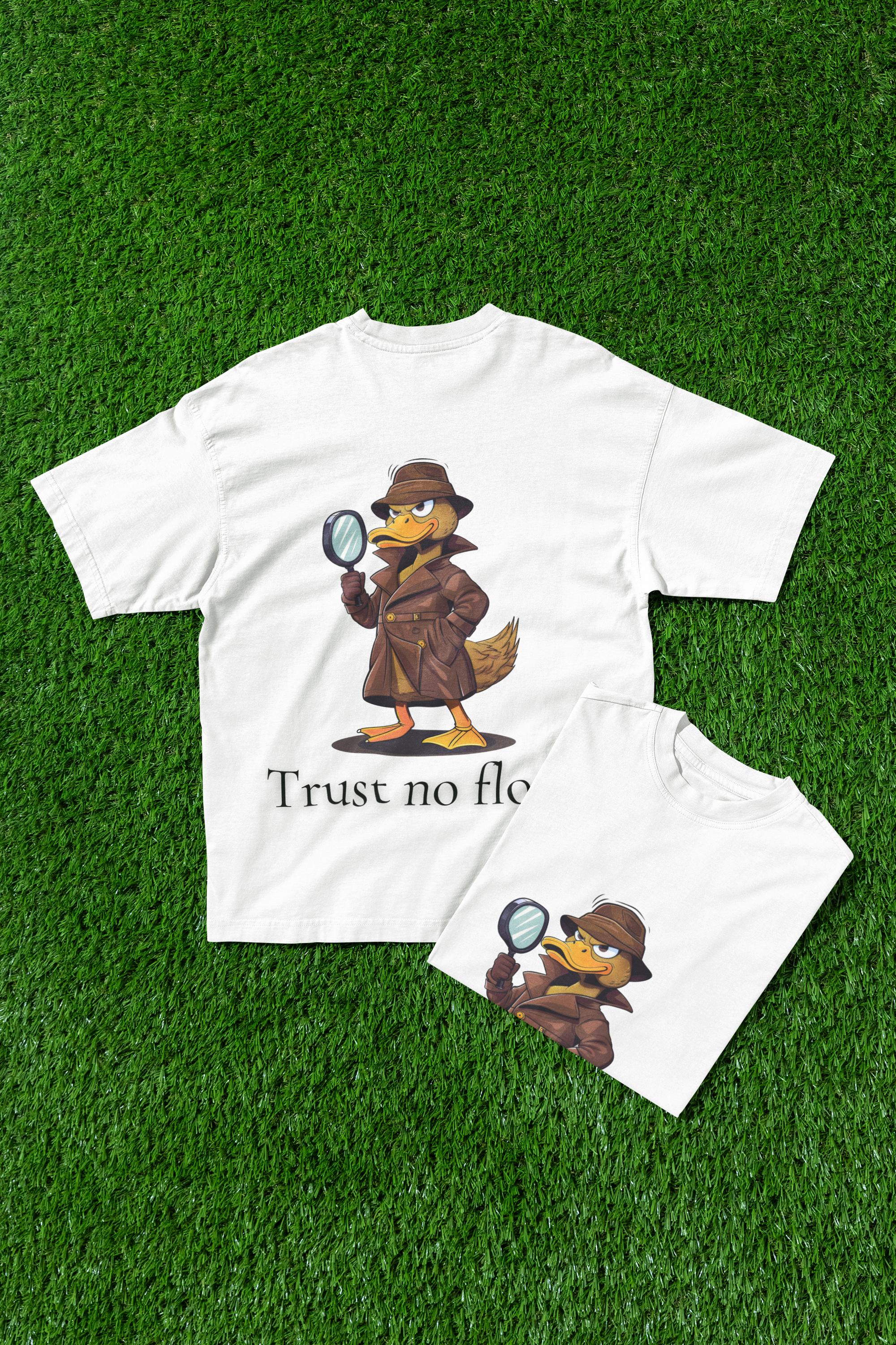 Detective Duck PNG – Trust No Flock – Funny Cartoon Duck in Trench