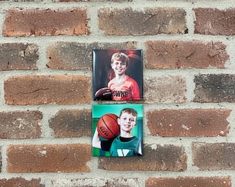 Custom Sports Photo Magnet - Kids Team Picture Magnet Keepsake - Personalized Athlete Gift - Team Mom Gift - Pix2Mag Custom Magnet